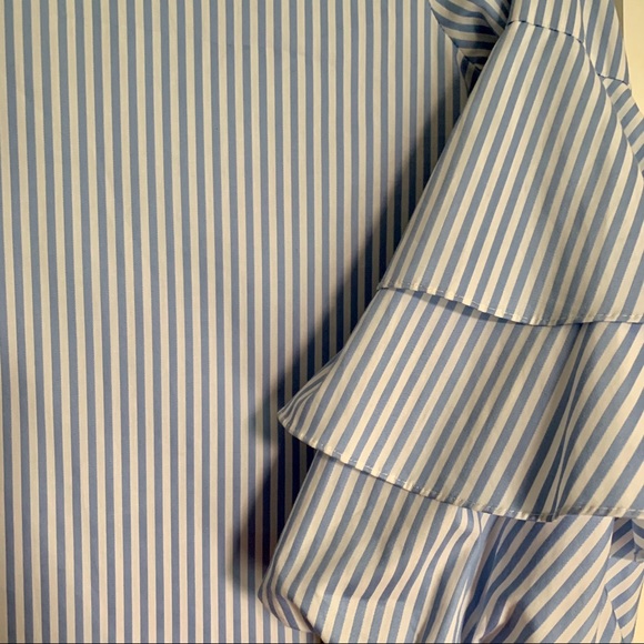 Zara | Striped Tunic Ruffled Sleeve Dress - Picture 10 of 14